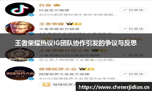 王者荣耀热议IG团队协作引发的争议与反思
